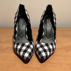 Charles by Charles David Black &White Check Heels